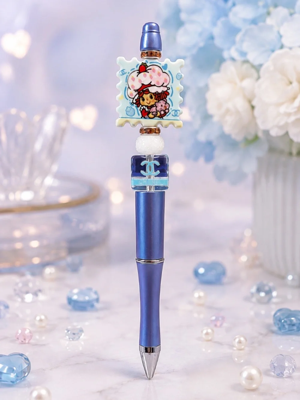 Strawberry Delight Beaded Pen